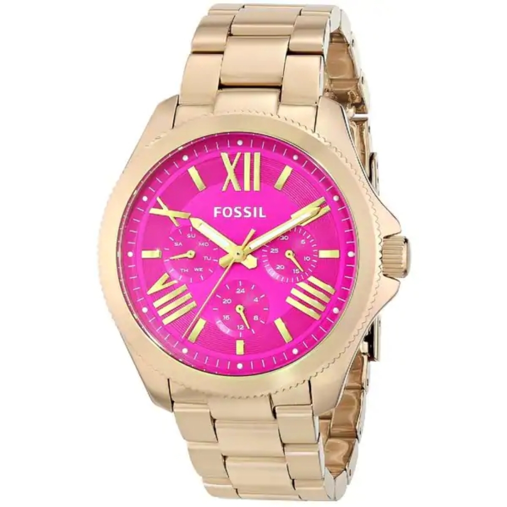 Cecile Fossil Watch | Women's | Pink & Gold